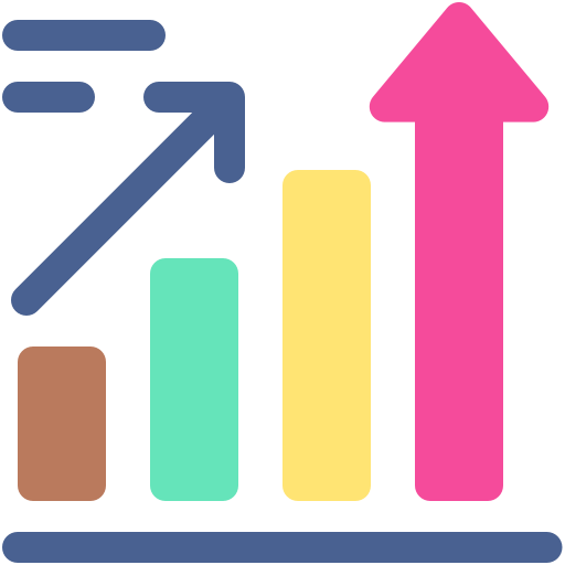 Bar chart Generic color fill icon