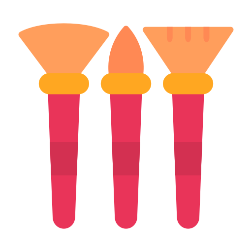 pinceles de maquillaje icono gratis