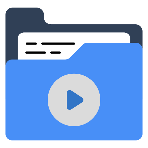 carpeta de videos icono gratis