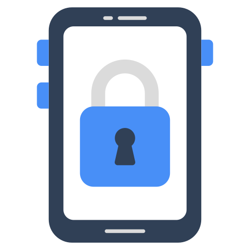 seguridad móvil icono gratis