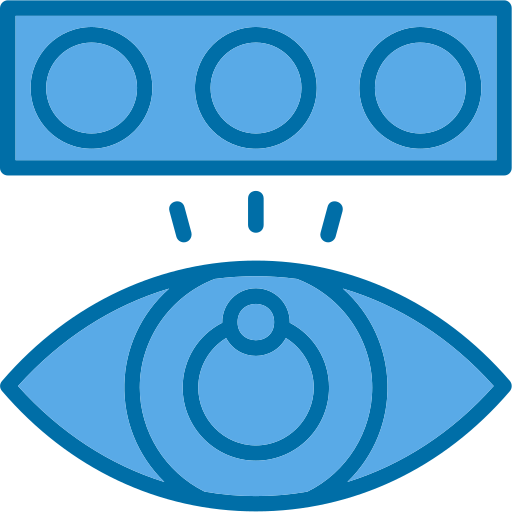 Color blindness test free icon