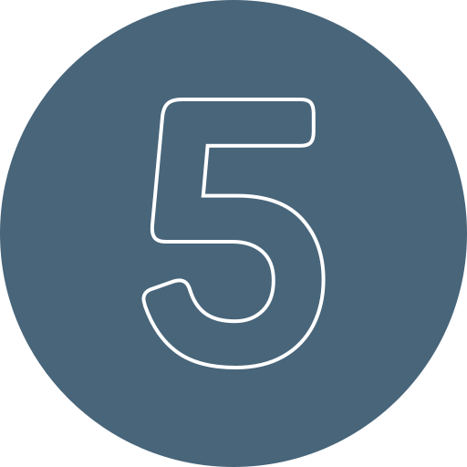 Number 5 Generic color fill icon
