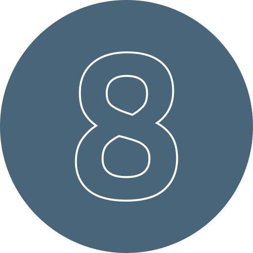 Number 8 Generic color fill icon