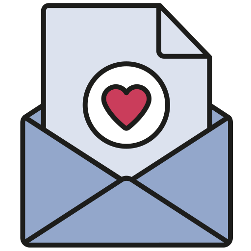 carta de amor icono gratis