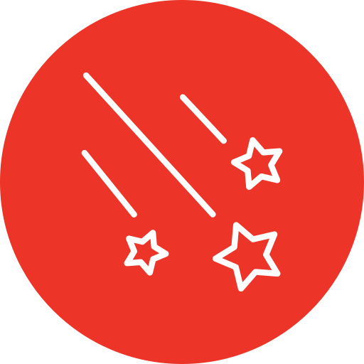 Shooting stars Generic color fill icon