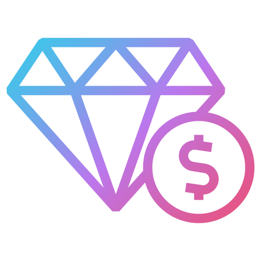 Diamond Generic gradient outline icon