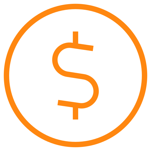 Символ доллара в черном овале бесплатно иконка