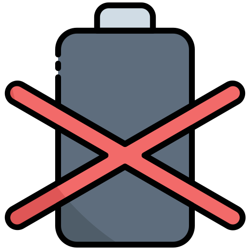 pas de batterie Icône gratuit