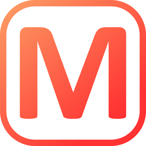 Letter m Generic gradient fill icon