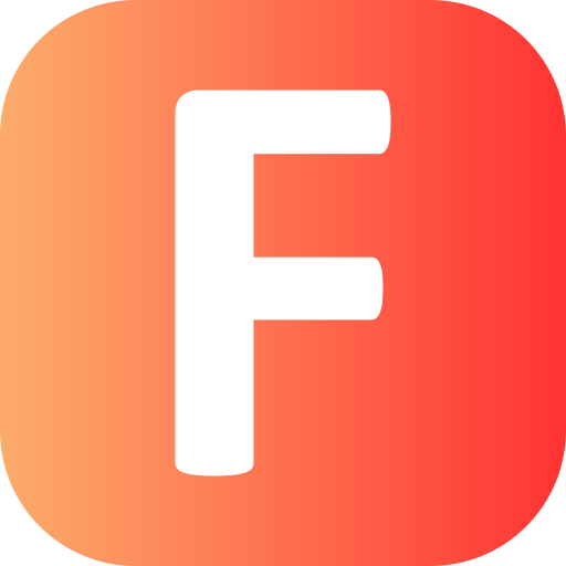 Letter f Generic gradient fill icon