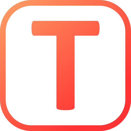 Letter T Generic gradient fill icon