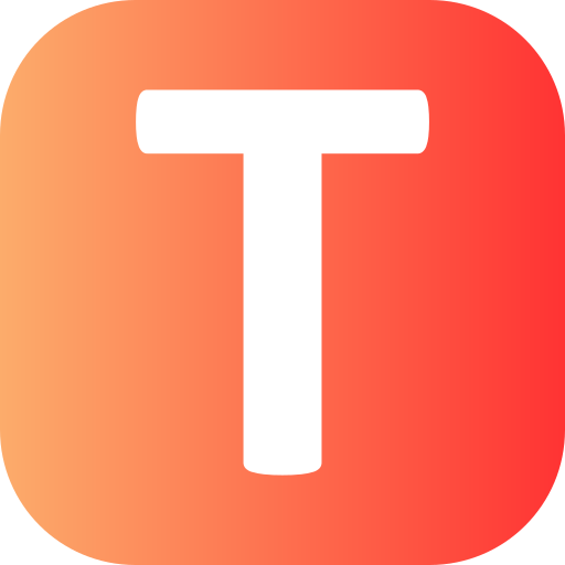 Letter T Generic gradient fill icon