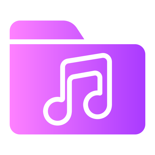 Carpeta de audio icono gratis