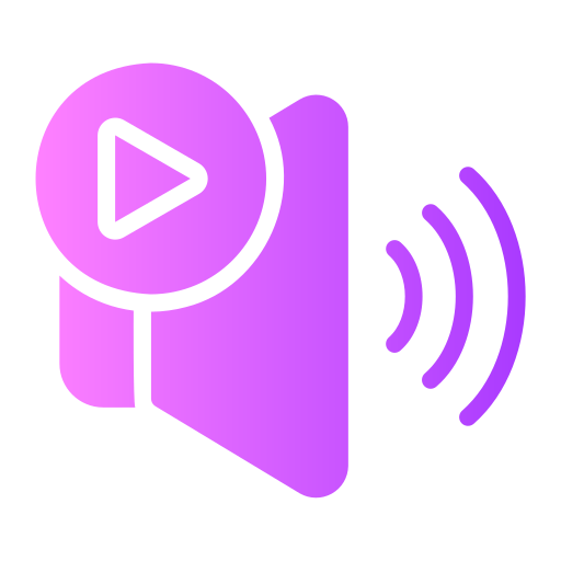 video y audio icono gratis