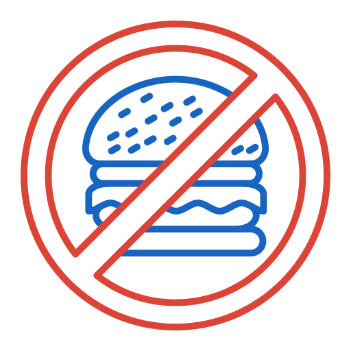 No Fast Food Generic color outline icon