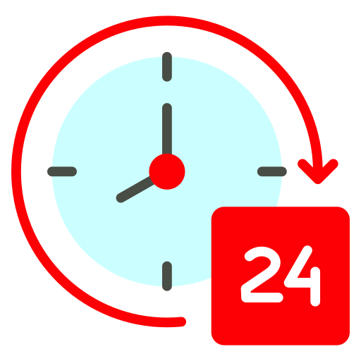 24 hours Generic color fill icon