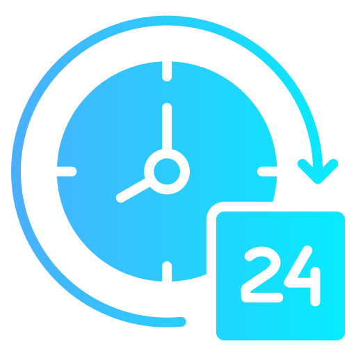 24 hours Generic gradient fill icon