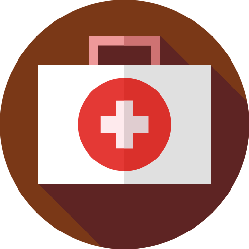 First Aid Kit Flat Circular Flat Icon