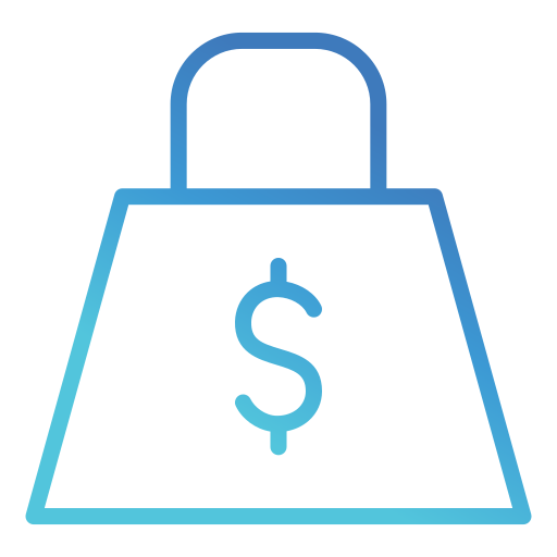 bolsa de compras grátis ícone