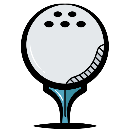 Golf ball Generic color hand-drawn icon