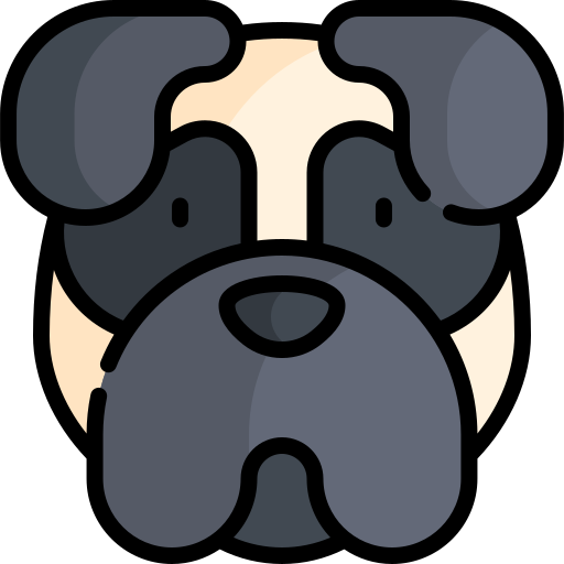 English mastiff Kawaii Lineal color icon