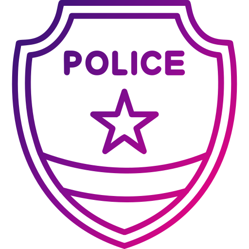 plaque de policier Icône gratuit plaque de policier Icône gratuit
