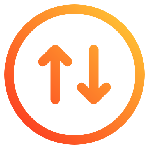 Up and down arrows Generic gradient outline icon