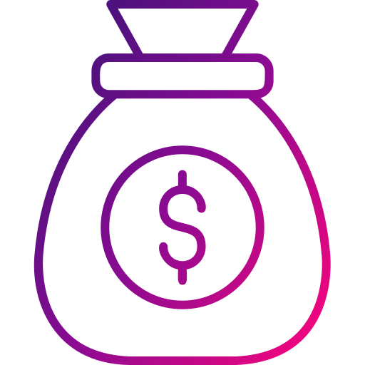 bolsa de dinero icono gratis