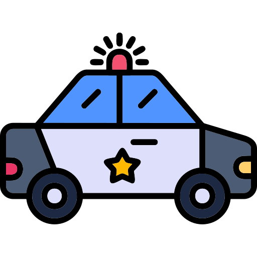 coche de policía icono gratis