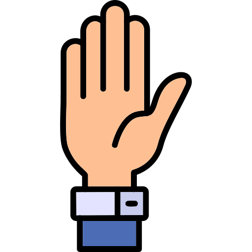 Mano arriba - Iconos gratis de manos y gestos