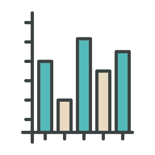 gráficos de barras icono gratis