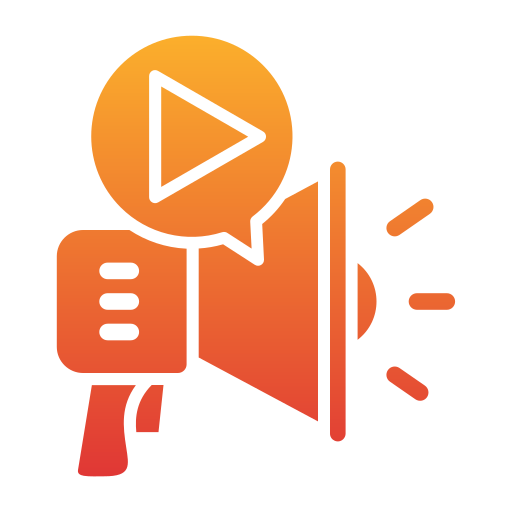 Video marketing Generic gradient fill icon