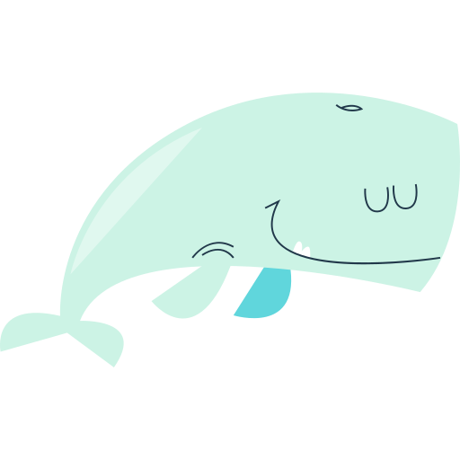 Whale free sticker