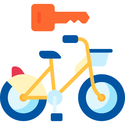 alquiler de bicicletas icono gratis