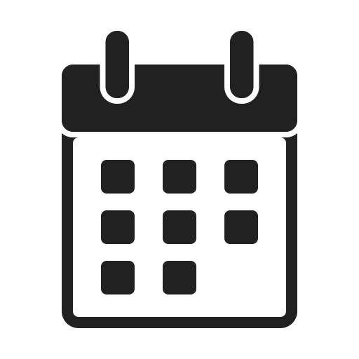 Calendar date Generic black fill icon