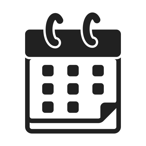 Calendar date Generic black fill icon