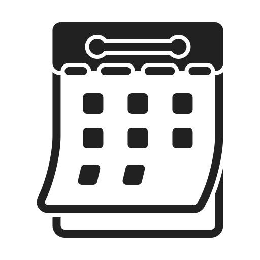 Calendar Date Generic Black Fill Icon