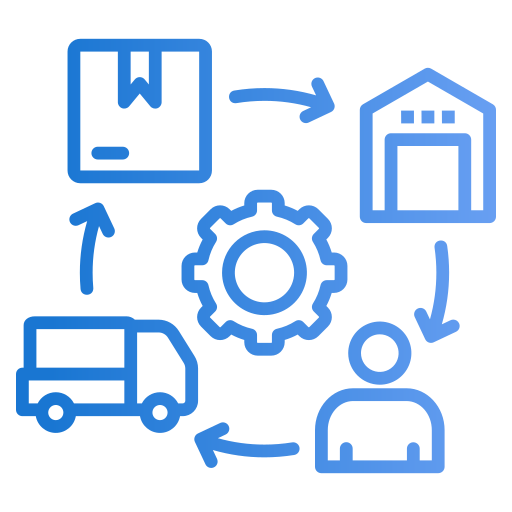 Supply Chain Management Generic Gradient Outline Icon