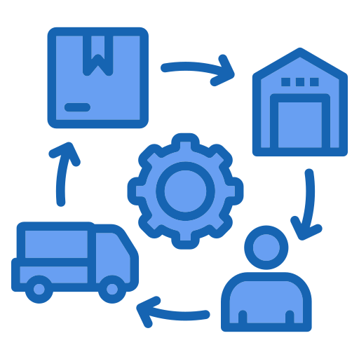 Supply chain management Generic color lineal-color icon