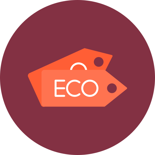 etiqueta ecológica icono gratis