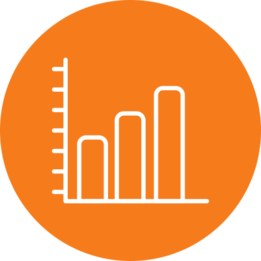 Bar chart Generic color fill icon