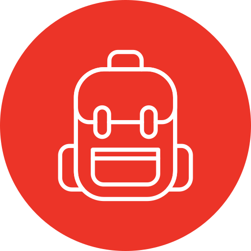 bolsa para la escuela icono gratis