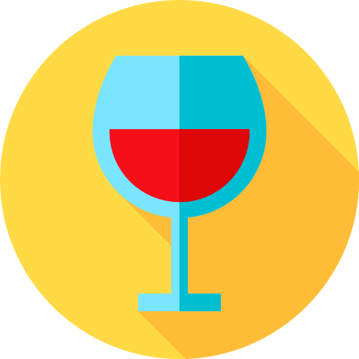 Wine glass Flat Circular Flat icon