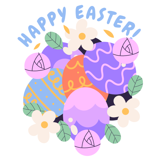 Easter eggs Stickers - Free easter Stickers