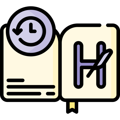 libro de historia icono gratis