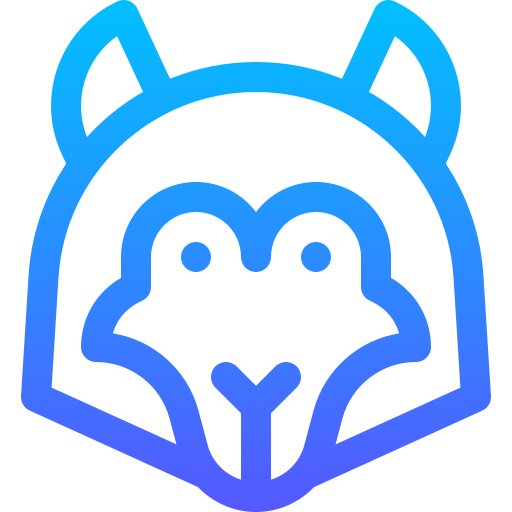 Wolf Basic Gradient Lineal color icon