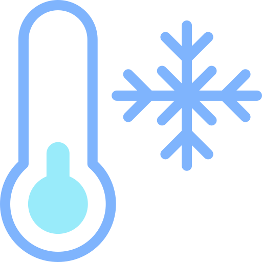 baja temperatura icono gratis