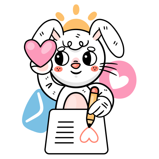 carta de amor grátis figurinha