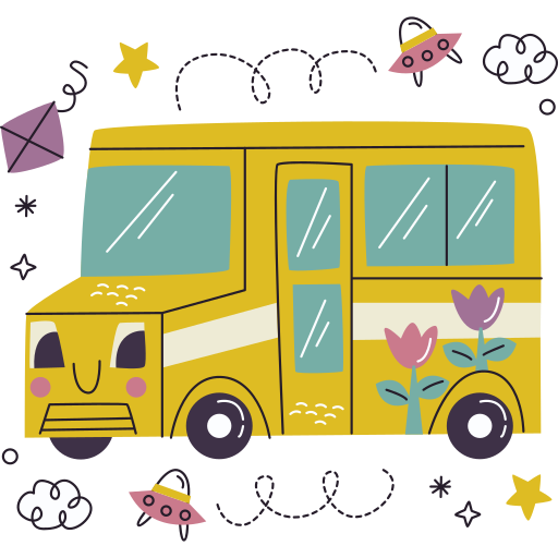 School bus free sticker School bus free sticker