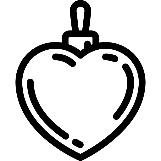 bola en forma de corazón icono gratis